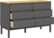vidaXL - Ladekast - FLORO - massief - grenenhout - grijs