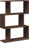 vidaXL - Kamerscherm - / - boekenkast - 3-laags - 70x24x97 - cm - hout - bruin - eiken