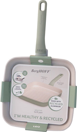 LEO Grillpan antikleef Balance Sage - Ø 24cm - Groen - PFAS-vrij