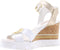 Liu Jo Nicole 06 - Dames Sandalen met Sleehak - Glitterafwerking - Wit - Maat 37