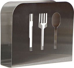Servethouder DKD Home Decor Bestekken Zilverkleurig Roestvrij staal 15 x 4 x 12,5 cm
