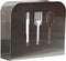 Servethouder DKD Home Decor Bestekken Zilverkleurig Roestvrij staal 15 x 4 x 12,5 cm
