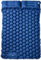 vidaXL - Kampeermatras - met - kussens - zelfopblazend - 2-persoons - marineblauw