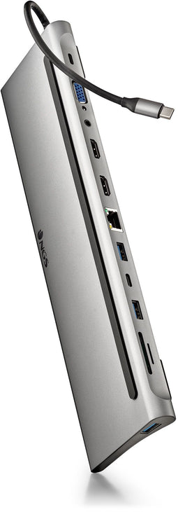 NGS WONDER DOCK 12 - USB 3.2 Gen 1 Type-C - Ethernet LAN 1Gbps - MicroSD/SD (8435430623543)