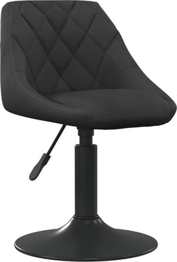 vidaXL - Eetkamerstoel - fluweel - zwart