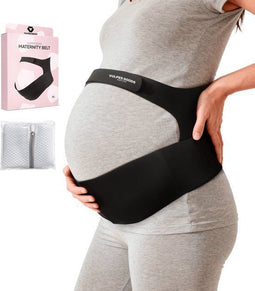Vulpes Goods® Babycare - Zwangerschapsband - Verstelbare buikband - Zwart