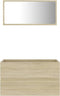 vidaXL - 2-delige - Badkamermeubelset - bewerkt - hout - sonoma - eikenkleurig