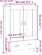 vidaXL - Hoge - kast - 69,5x31x115 - cm - bewerkt - hout - bruin - eikenkleur