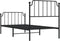 vidaXL - Bedframe - met - hoofd- - en - voeteneinde metaal - zwart - 90x190 - cm