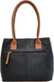 Berba Medium Schoudertas Dames - Leer - Chamonix - Zwart