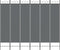 vidaXL - Kamerscherm - met - 6 - panelen - 240x200 - cm - stof - antracietkleurig