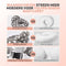 Vulpes Goods® BabyCare - Voedingskussen - 3in1 - Premium Grey Cloudy