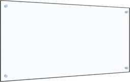 vidaXL - Spatscherm - keuken - 100x50 - cm - gehard - glas - transparant