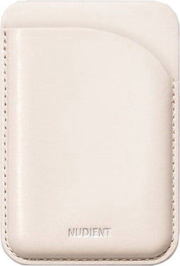Nudient Magnetic Leren Kaarthouder - 3 Pasjes - MagSafe Compatible - Sand Beige