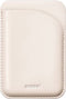 Nudient Magnetic Leren Kaarthouder - 3 Pasjes - MagSafe Compatible - Sand Beige