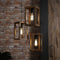 AnLi Style Hanglamp 3x houten frame getrapt