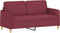 vidaXL - Tweezitsbank - 140 - cm - stof - wijnrood