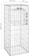 vidaXL - Schanskorf - paal - 40x40x180 - cm - ijzer