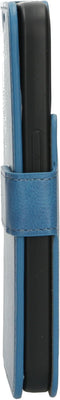 Mobiparts iPhone 15 Pro - Classic Wallet Case - Ruimte voor pasjes - Steel Blue