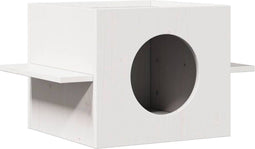 vidaXL - Kattenhuis - 51x35x30 - cm - massief - grenenhout - wit