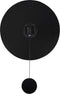 Wall clock Impressive pendulum black w. gold