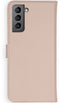 Selencia Galaxy S21 - Echt Lederen Bookcase - 3 Pashouders - Roze