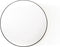 Housevitamin Ronde Metalen Spiegel - Staal Rand 3cm 80 Dia - Gemaakt van Staal Zwarte Wand Spiegel 80cm – Geschikt voor badkamer