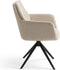 Furnihaus Milou - Draaibare Eetkamerstoel - Armleuning 360° draaifunctie - Beige