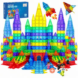 Sweet Sprout Magnetic Tiles - Bouwset - 129 stuks - Inclusief 4 Magna poppetjes