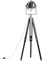 vidaXL Vloerlamp driepoot 171 cm massief mangohout zwart