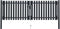 vidaXL - Poort - dubbel - 306x150 - cm - staal - antraciet