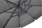 Zweefparasol Virgo Grijs ø3,5m volant 360° draaibaar + KRUISPOOT