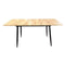 Eettafel Versa - Bijzettafel Eettafel - 70 X 75 X 160 CM - Bruin Zwart