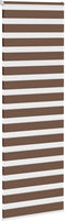 vidaXL - Zebra - rolgordijn - 85x230 - cm - stofbreedte - 80,9 - cm - polyester - bruin