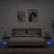 vidaXL - Nachtkastjes - met - LED-verlichting - 2 - st - 40x39x37 - cm - grijs - sonoma