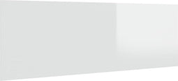 vidaXL - Hoofdbord - wandmodel - 240x1,5x80 - cm - bewerkt - hout - hoogglans - wit