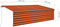 vidaXL - Luifel - automatisch - uittrekbaar - rolgordijn - 5x3 - m - oranje - en - bruin