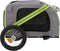 vidaXL - Hondenfietstrailer - oxford - stof - en - ijzer - groen - en - grijs
