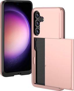 iMoshion Hoesje Geschikt voor Samsung Galaxy S24 Hoesje - Ruimte voor 2 pasjes - iMoshion Backcover met pasjeshouder - Rosé Goud