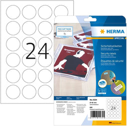 Herma 4234 - Veiligheidsetiketten - Rond Ø 40mm - Wit (600 stuks)