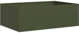 vidaXL - Plantenbak - 120x80x40 - cm - staal - olijfgroen
