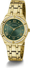 Guess GW0033L8 Cosmo - Horloge - Staal - Goudkleurig - Groen