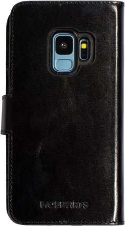 Mobiparts Excellent Wallet Case - Flip Cover - Echt leder met ruimte voor pasjes - Zwart