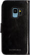Mobiparts Excellent Wallet Case - Flip Cover - Echt leder met ruimte voor pasjes - Zwart