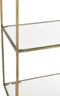 J-Line rek 3 Legplanken - metaal/glas - goud