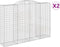 vidaXL - Schanskorven - 2 - st - gewelfd - 300x50x200/220 - cm - ijzer