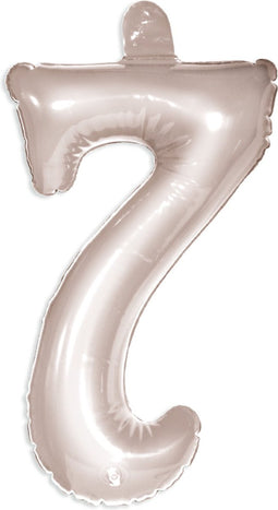 Opblaascijfer 7 Zilver
