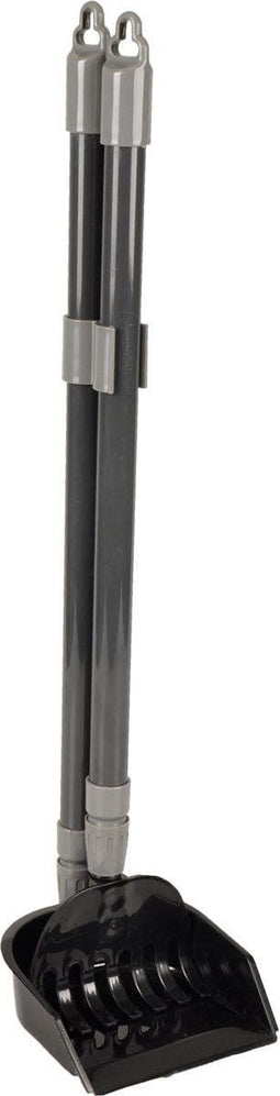 Flamingo Ricky - Poepschep hond - Ergonomisch verstelbaar tot 59 cm - Grijs & Zwart