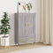 vidaXL - Hoge - kast - 69,5x31x115 - cm - bewerkt - hout - grijs - sonoma - eikenkleurig