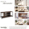 Tectake TV-meubel - Lowboard met 4 open vakken - Industrieel design - Donkerbruin - Afmeting (LxBxH) 110 x 40 x 50,5 cm